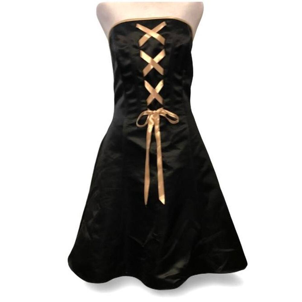 Gunne sax black midi dress